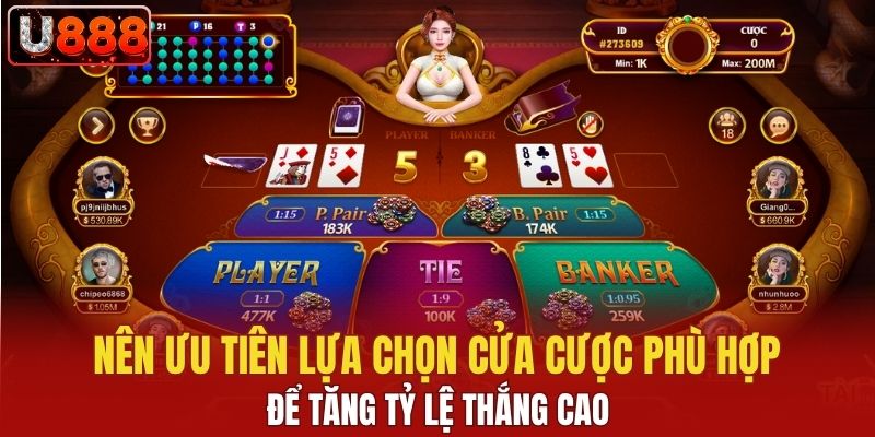 Nên ưu tiên lựa chọn cửa cược phù hợp
